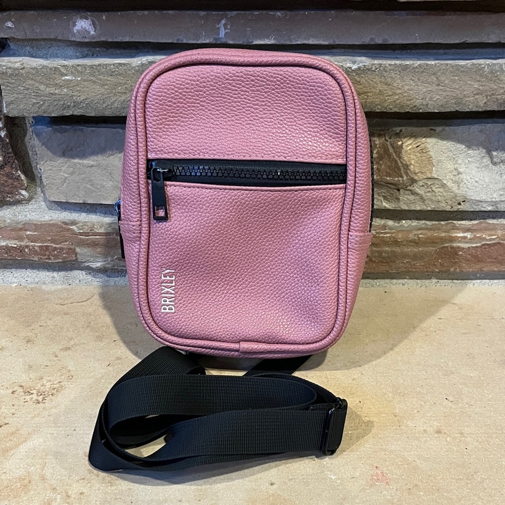 Brixley Pink Leather Crossbody Bag
